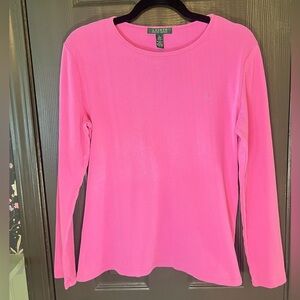 Ralph Lauren Bright Pink Long Sleeve Tee